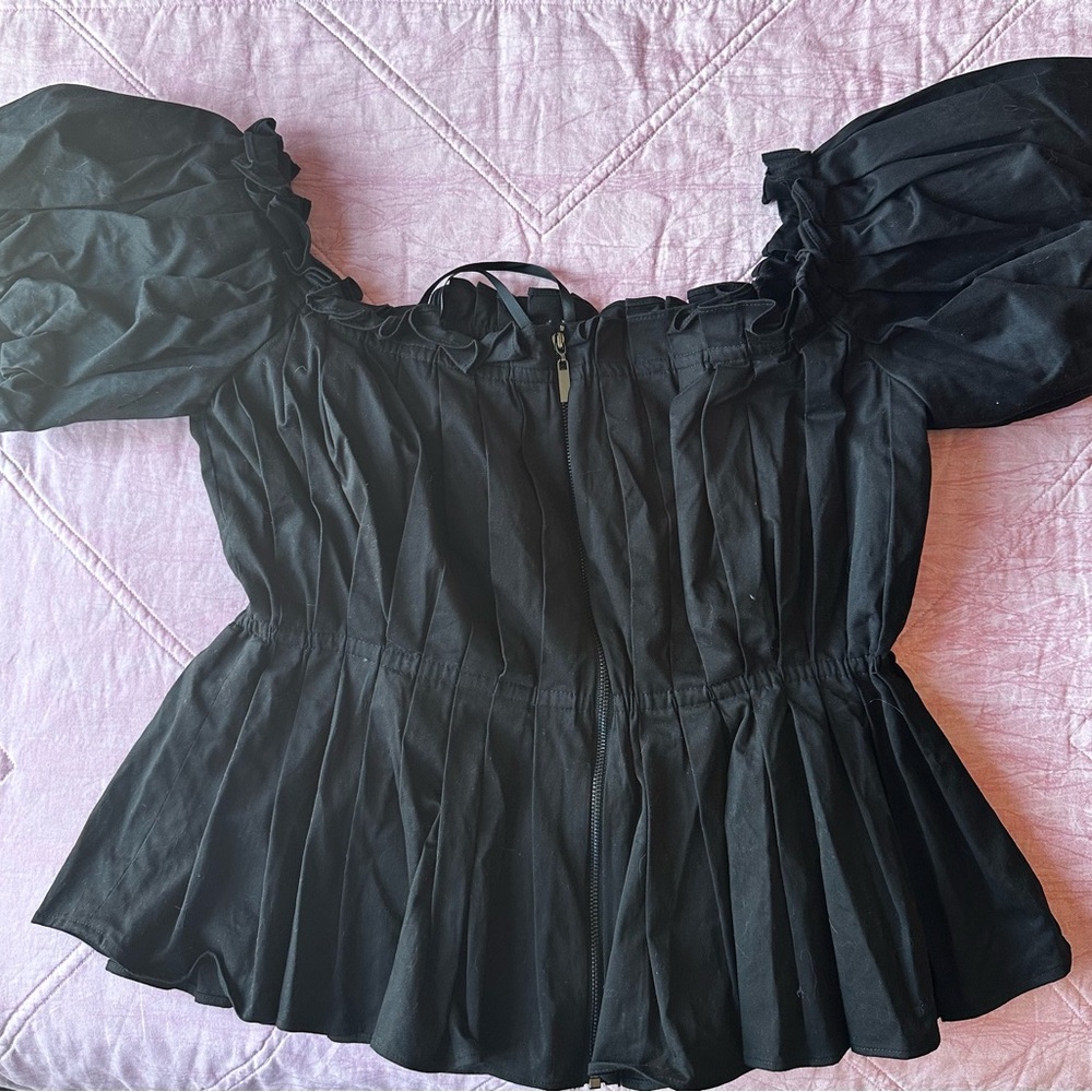 ANTONIO MELANI Black Off-Shoulder Blouse